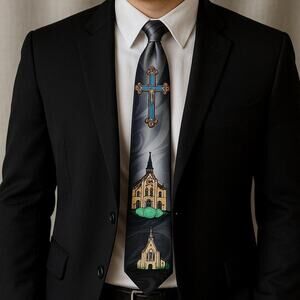 Steven Harris Handmade Religious Tie